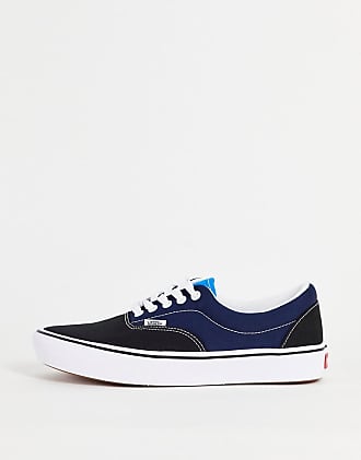 black and navy blue vans