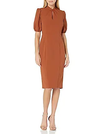 Donna morgan asymmetrical 2024 neck sheath dress