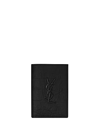 Saint Laurent - monogram Croco Moneyclip In Nero