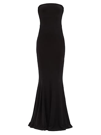 Norma Kamali Strapless Fishtail Jersey Maxi Dress - Womens - Black