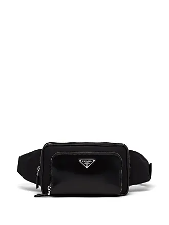 Prada Triangle Logo Mini Bag - Black for Men