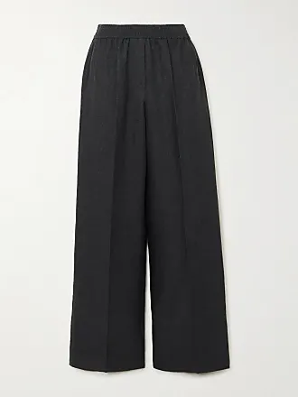 BRUNELLO CUCINELLI Cropped pleated stretch-cotton tapered pants