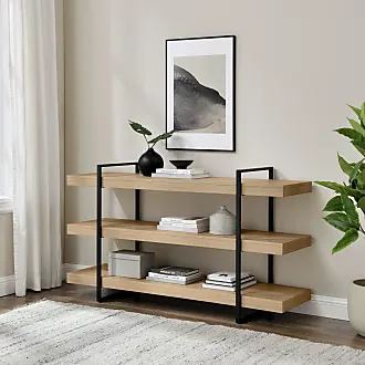 VASAGLE Bookshelf, 3-Tier Open Bookcase with Adjustable Storage Shelves,  Floor Standing Unit, Rustic Brown ULBC163X01