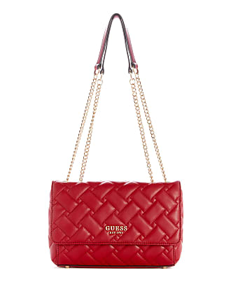 Leather handbag GUESS Red in Leather - 34325761