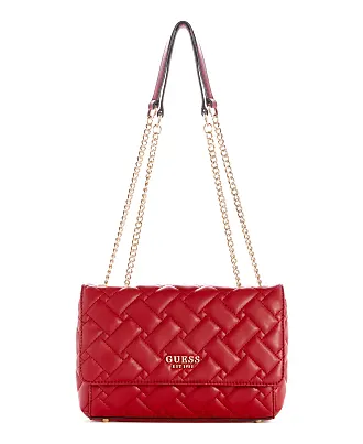 Guess Destiny Hobo Strap Shoulder Bag Red, Women's Accessories