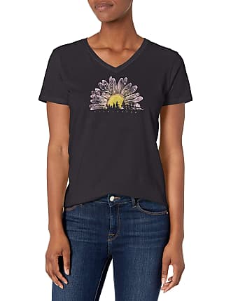 Life Is Good Women's Crusher Graphic T-Shirt Watercolor Daisy Birds