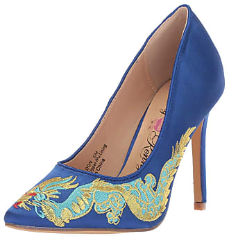 Penny Loves Kenny Womens Opus DGN Pump, Blue Satin Fabric, 9.5 Medium US