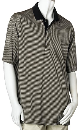 Greg Norman Collection Men's Long Sleeve Pique Shark Polo Shirt in White, Size Medium, Polyester/Fabric