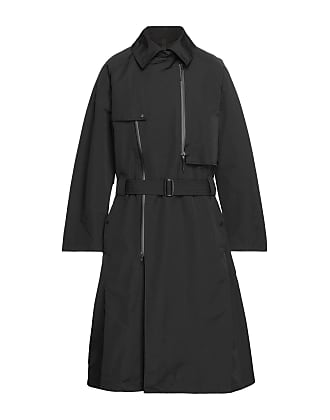 Yohji Yamamoto Baumwolle Mantel mit Gürtel in Schwarz Damen Bekleidung Mäntel Regenjacken und Trenchcoats 