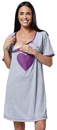 Happy Mama Womens Maternity Nursing Labour Hospital Gown Print Nightshirt 1078 