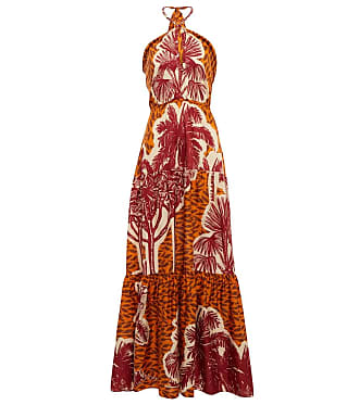Oilily Maxi-jurk oranje Geborduurde versieringen Mode Jurken Maxi-jurken 