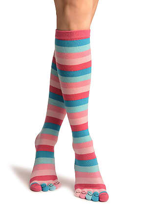 LissKiss Red & Orange Warm Winter Cotton - Orange Striped Opaque Over The  Knee Socks at  Women's Clothing store: Casual Socks