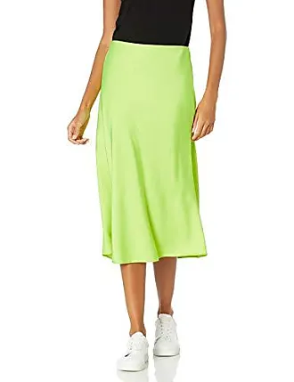 The Drop Women's Maya Silky Slip Skirt Skirt, Black, XXS 