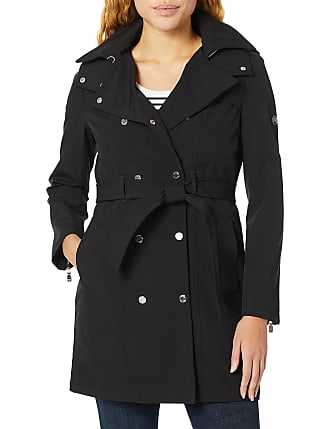 calvin klein black coat womens