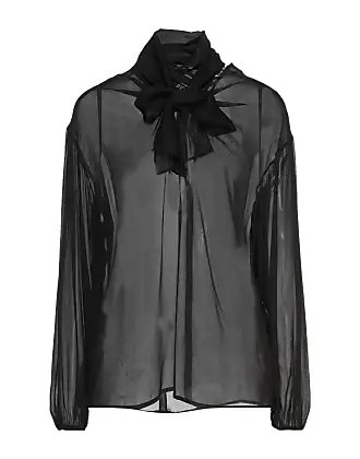 Edward Achour Paris pussy-bow buttoned blouse - Black