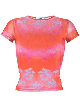 MIAOU - Graphic-print slim-fit stretch-recycled polyester mesh top