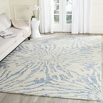 Safavieh Bella Collection 6 x 9 Dark Blue/Ivory BEL129B Handmade Premium Wool Area Rug