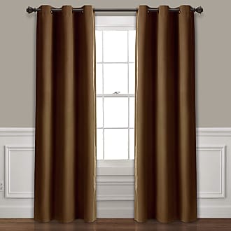 EID WHITE BROWN Insulated Lined Blackout Grommet Window Curtain Panel PAIR 