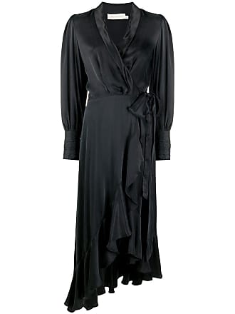 zimmerman black wrap dress