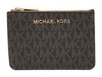 Michael Kors Jet Set Travel Small Top Zip Coin Pouch Id Holder Flame Red