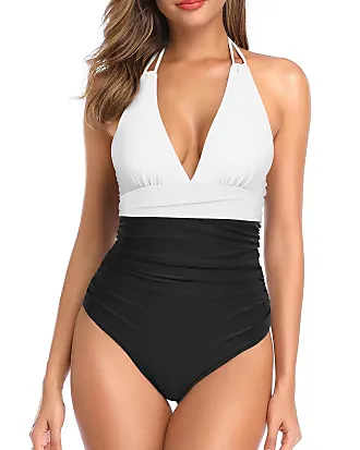 Holipick High Neck One Piece Swimsuit for Women Tummy Control Bathing Suit  Criss Cross with O-Ring Cutout Swimwear Black at  Women's Clothing  store