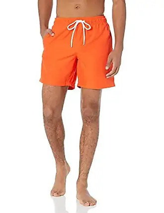 Short de bain uni orange fluo taille S à XXL