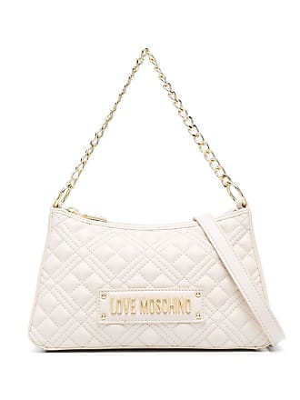 Moschino Monogram Quilted Leather Logo Flap Shoulder Bag (SHF-22160) –  LuxeDH