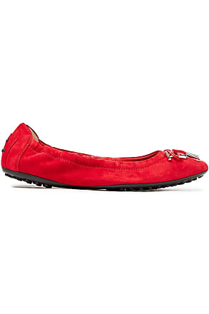 bright red ballet flats