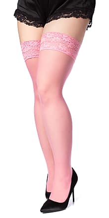 S-XL 20 Denier Hold Ups Striped Stockings by Romartex 2 Colors