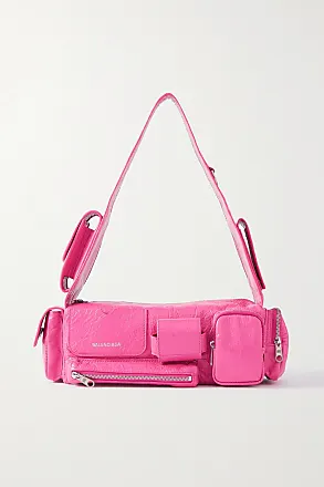 Large Hot Pink Lock Holographic PVC Satchel Handbags Clear Bags | Baginning