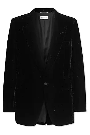 Prada single-breasted button-front velvet blazer - Black