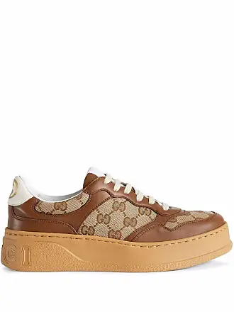Gucci GG Panelled Lace-up Shoes in Brown