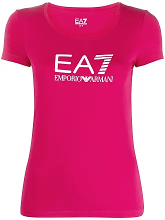 EA7 Emporio Armani - Girls Black & Silver Cotton T-Shirt