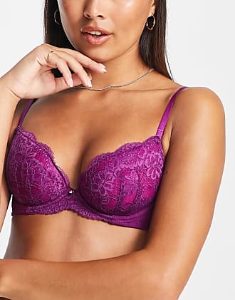B2 Ann Summers Ann Summers Size 32D Purple Underwire Padded Bra With Inserts 
