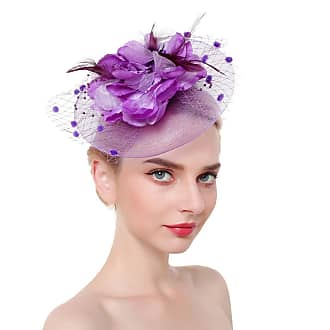 Plum Purple Velvet Feather Pillbox Hat Fascinator Formal Races Hair Clip 4455 