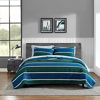 Nautica - Queen Quilt Set, Cotton Reversible Bedding with Matching Shams,  Home Decor for All Seasons (Ridgeport Denim, Queen)