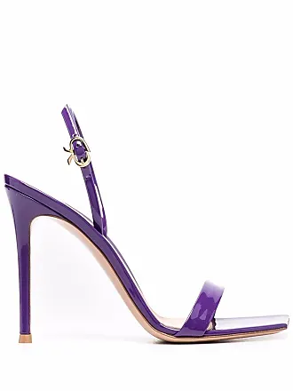 Gianvito Rossi 110mm gemstone-detail leather sandals - Purple