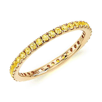 Blue Nile Riviera Pave Yellow Sapphire Eternity Ring in 18k Yellow Gold (1.5mm)