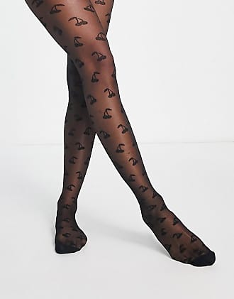 Monogram Jacquard SocksWolford in Materiale sintetico di colore Nero Donna Abbigliamento da Calze e collant da Calzini e calzettoni 