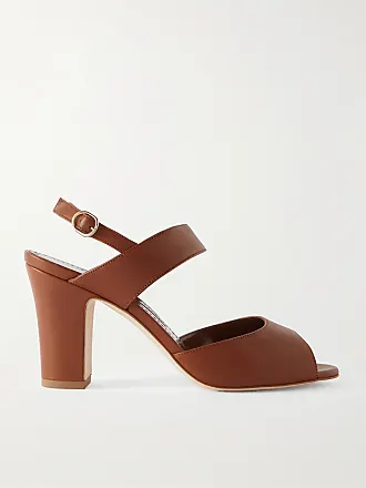 Maera 90 Light Taupe Satin Sandals | Malone Souliers