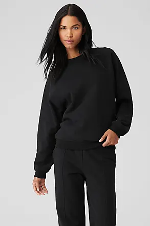 Alo Yoga Accolade Crew Neck Pullover Sweatshirt Gravel Size XS