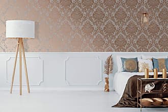 Graham & Brown Milan Damask Rose Gold and Grey Wallpaper