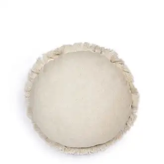 Coussin de sol et palette Adelma en jute et coton blanc et naturel 63 x 63  cm