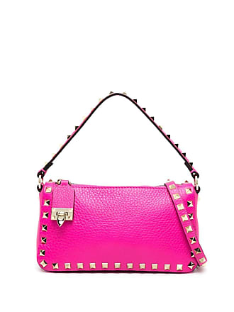 Rockstud Spike Calfskin Shoulder Bag for Woman in Pink Pp