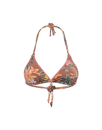 BANANA MOON Triangle bikini top HANALEI NUCO in brown/ green/ light red