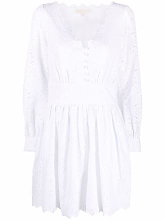 Michael Michael Kors broderie anglaise cotton dress - women - CottonCotton - S - White