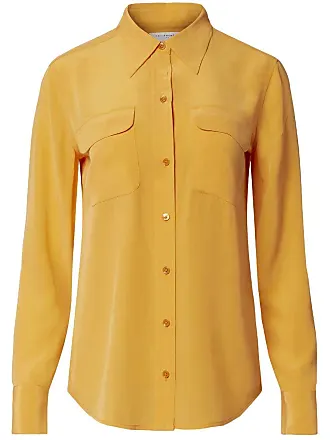 Kiton zigzag-print silk shirt - Yellow
