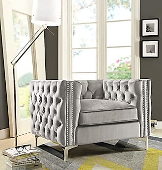 Iconic Home Azalea Tufted Velvet Upholstered Loveseat Sofa Gold Y