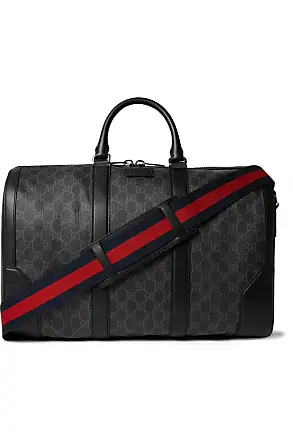 Savoy Leather- and Webbing-Trimmed Monogrammed Supreme Coated-Canvas Duffle  Bag