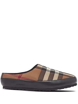 Burberry - Checked Slip-On Sneakers - Men - Cotton/Polyester/Cotton/RubberGoat Skin/Polyester/RubberRubber - 40 - Brown